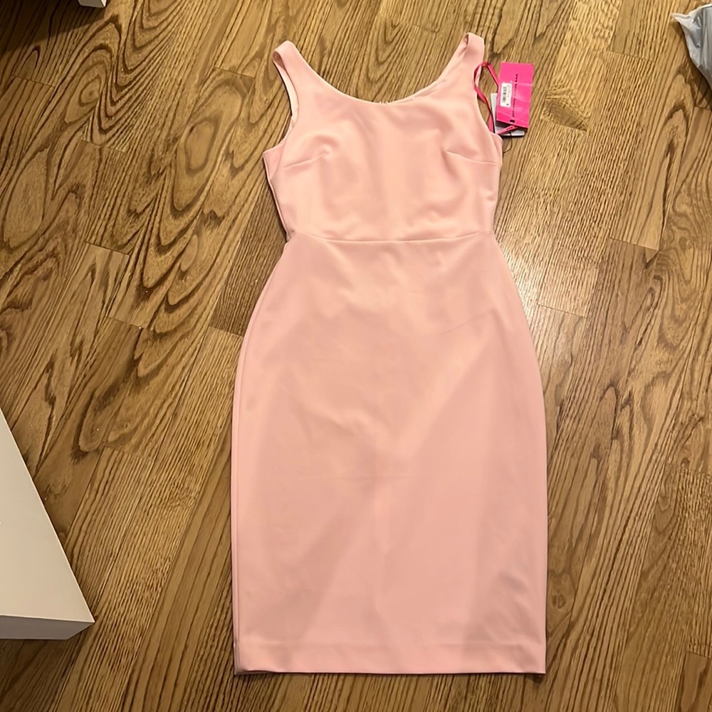 Betsey Johnson Scoop Neck Sleeveless Crepe Midi Dress, NWT size 6